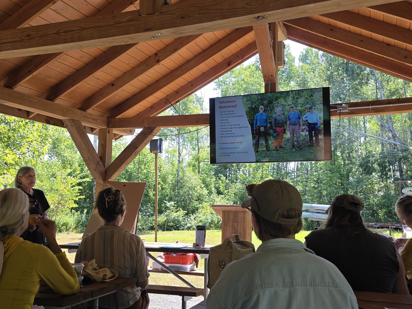 A presentation on community stewardship opportunities at Beaver Hollow