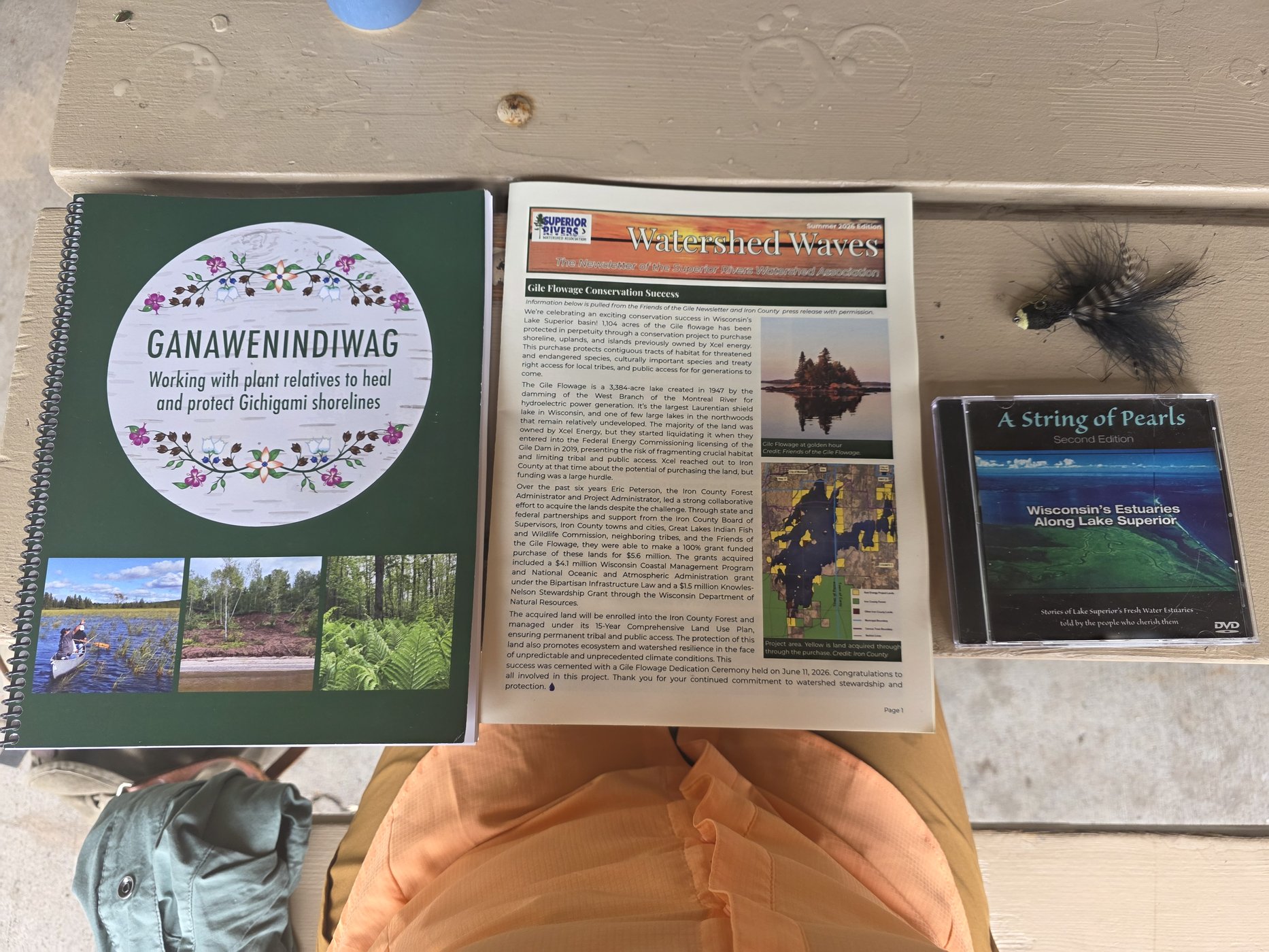 Materials shared about the Ganawenindiwag installation, including the Ganawenindiwag guide