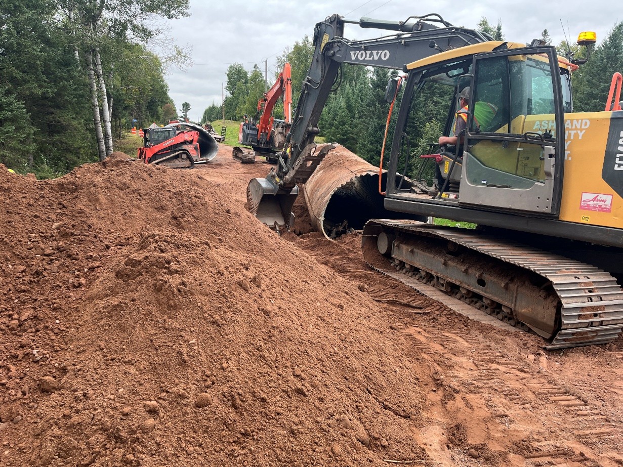 Inside view of new culvert being installed at Happy Creek